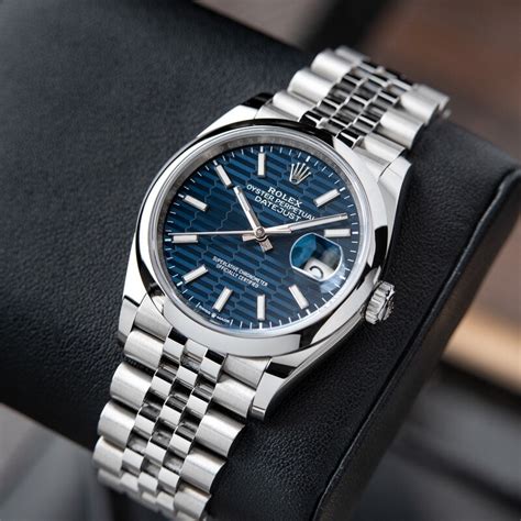 rolex date just blue motif